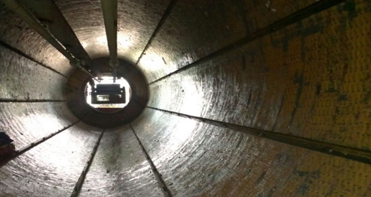 安徽某燒結廠圓筒混合機使用精城耐磨陶瓷襯板